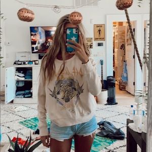 south moon under Def Leopard crew neck